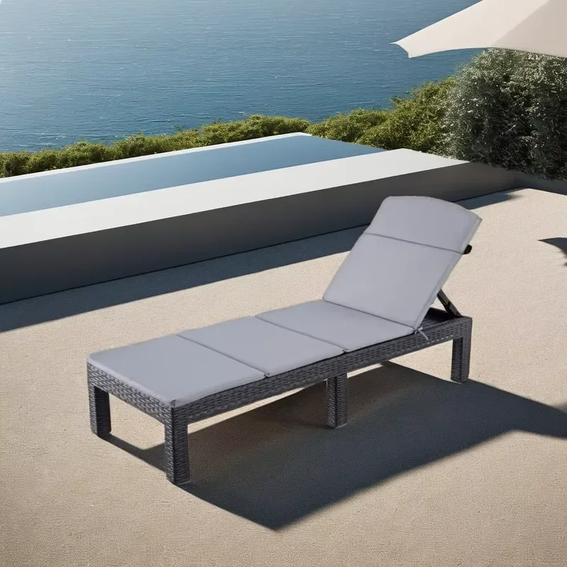Modern Outdoor Furniture Beach Chairs With Cushions for Swimming Pool Use