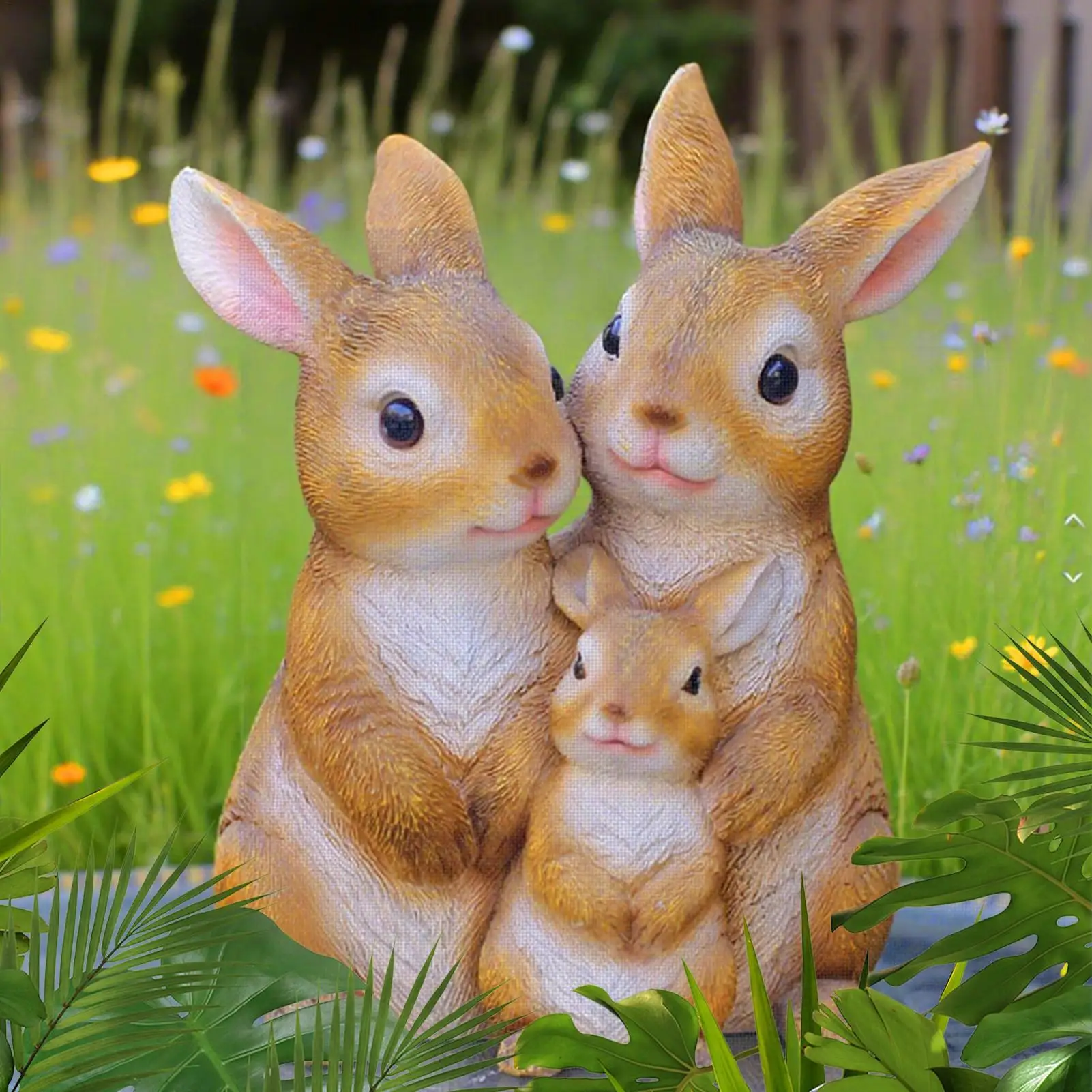 

Bunny Garden Statue Portable Bunny Yard Decor Statue Resin Ornaments Neutral Decoration For Door Home Landscaping Backyard Lawn