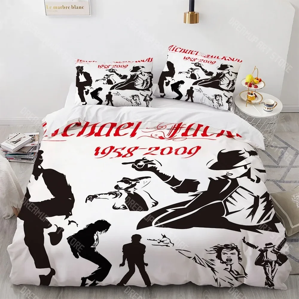 Michael Jackson Bedding Set Duvet Cover Set Lightweight Soft Duvet Cover Decorative Bedding for Teenagers Boys Girl Gift Large