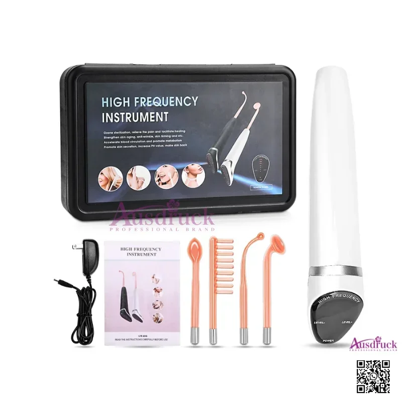 Ultimate Skin Revitalizer: 4-in-1 High Frequency Electrode Wand for Acne, Wrinkles, Skin Tightening, & More