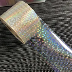 120m/Roll Diamond Bling Nail Foils for Pure Color Transfer Paper Heart Manicure Set Clear Wraps Laser DIY Nail Decorations
