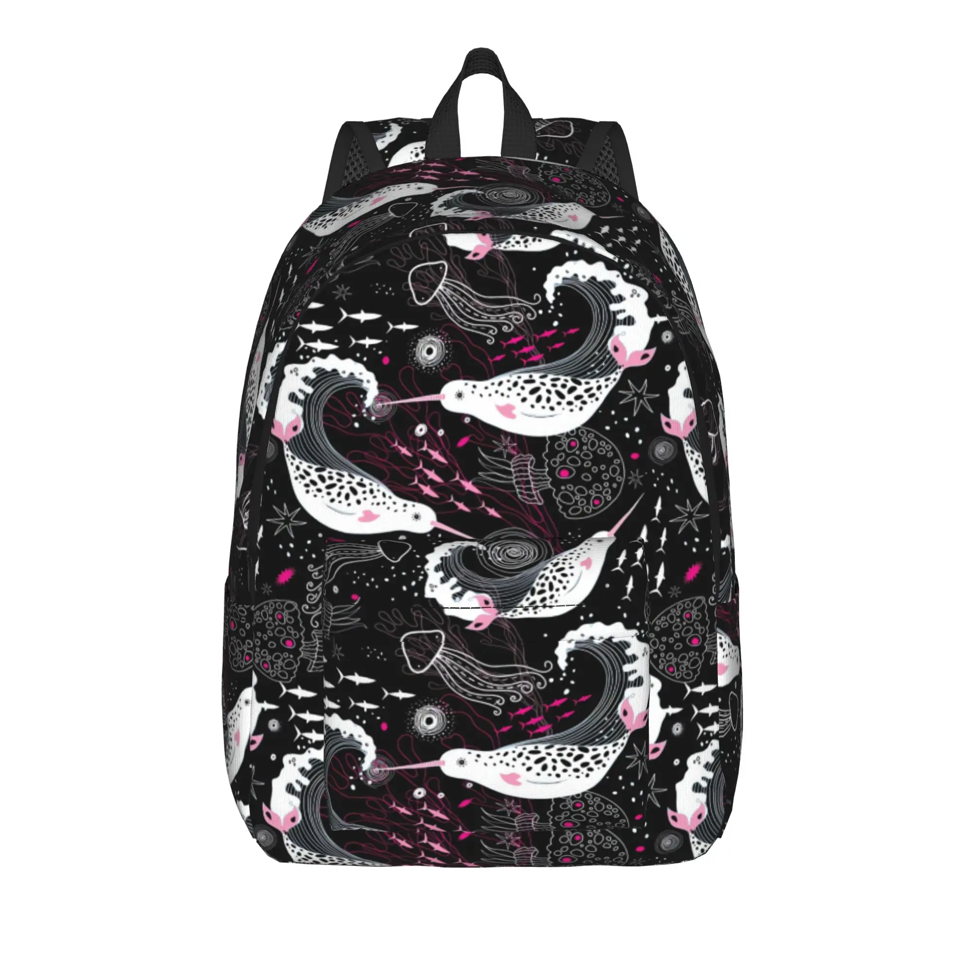 Narwhal Ocean Backpack  University Backpacks Boy Kawaii School Bags Design Breathable Rucksack