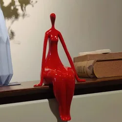 Modern Abstract Female Nude Figurine Minimalist Resin Body Art Sculpture Yoga Model Statue Gift and Craft Decoration Ornament