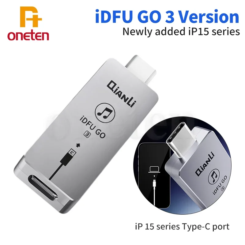 Qianli IDFU GO 3 Fast-recovery Booster Cable 2.8 Seconds Quick Startup DFU Device for Iphone 15 Series Purple Screen Repair Tool