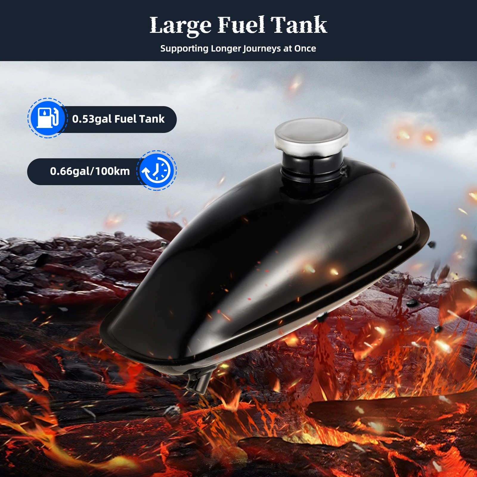 

110cc Bicycle Gasoline Engine Motor Kit Single-cylinder, Air Cooling, Motorized Bike Kit Crankcase Return Swept Gas 2-Stroke