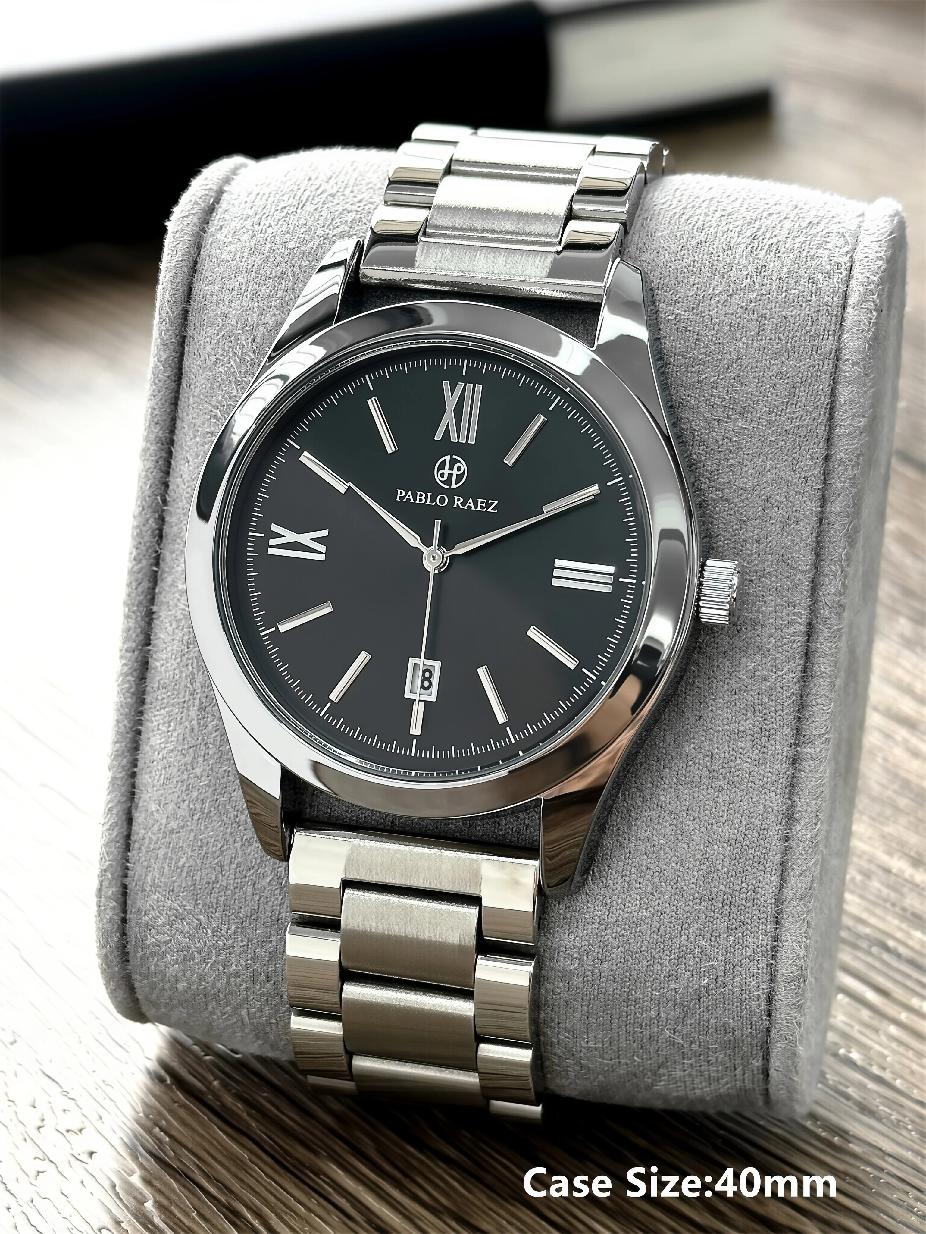 PABLO RAEZ Fashion Men's Quartz Watch Waterproof Calendar Display Leisure Sports Watch Roman Dial, Holiday Gift Box