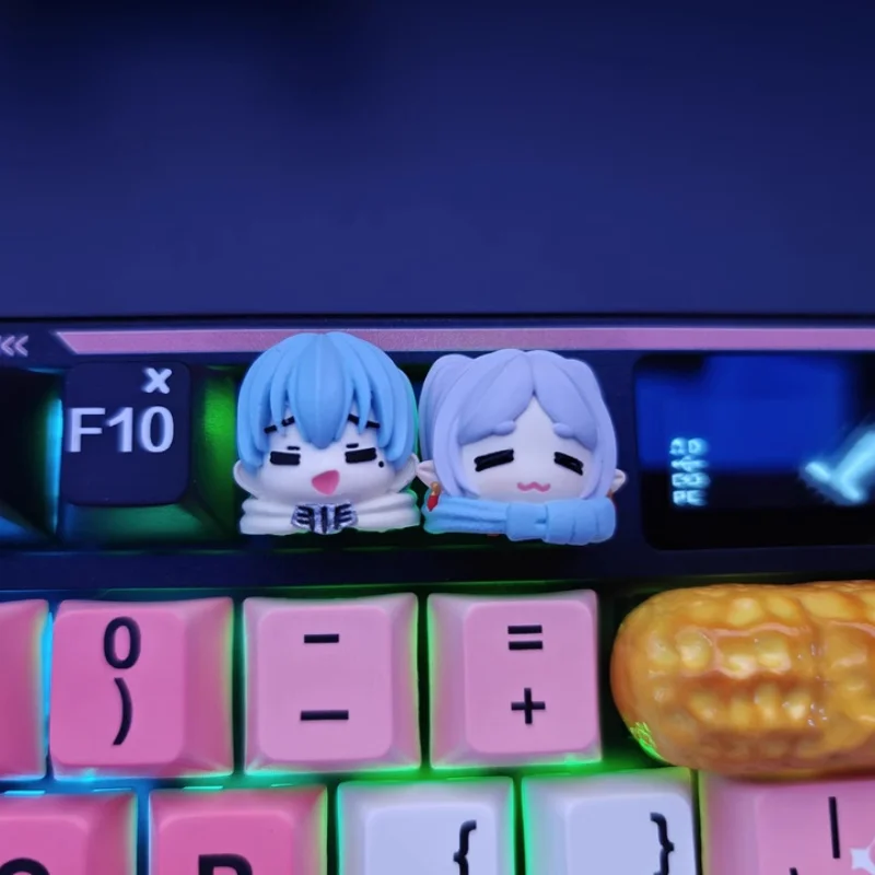 Frieren além do fim da jornada anime temático keycap esc teclado mecânico keycaps cereja r4 resina frieren himmel jogo chave boné