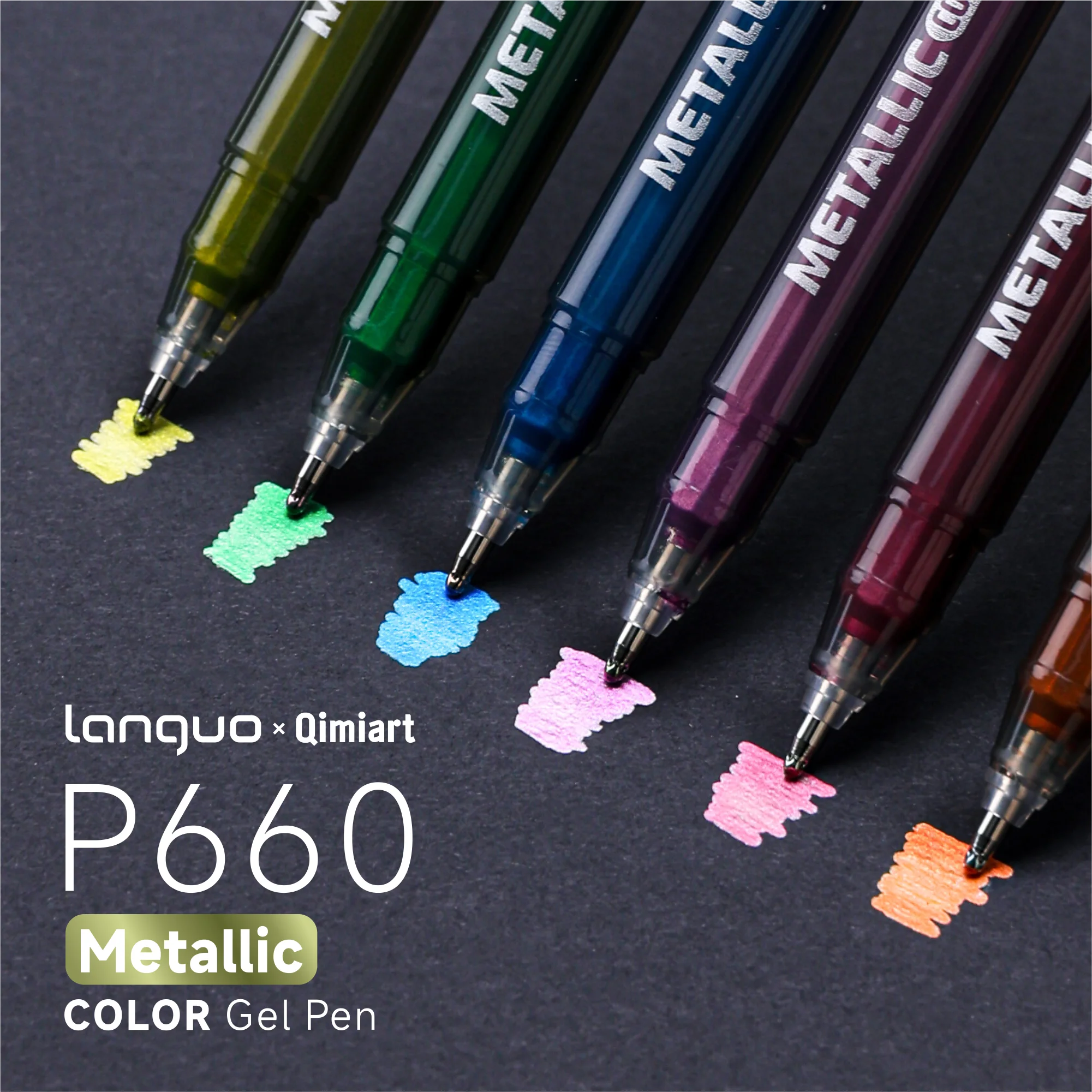 Languo 3D Dreidimensionaler 48-Farben Metallic-Malstift mit 1. 0-mm-Spitze aus Edelstahl, stabiler und gleichmäßigere Tintenausgabe, metallische Glanztextur, stärkere Farbdeckung, geeignet für verschiedene Materialien, wasserfest und lichtbeständig, sehr satte Farben, erfüllt mehrere Zeichnungsbedürfnisse, geeignet zum Zeichnen, Schreiben, Markieren, DIY... Nagelkunst, Glas, Keramik – Detail 13