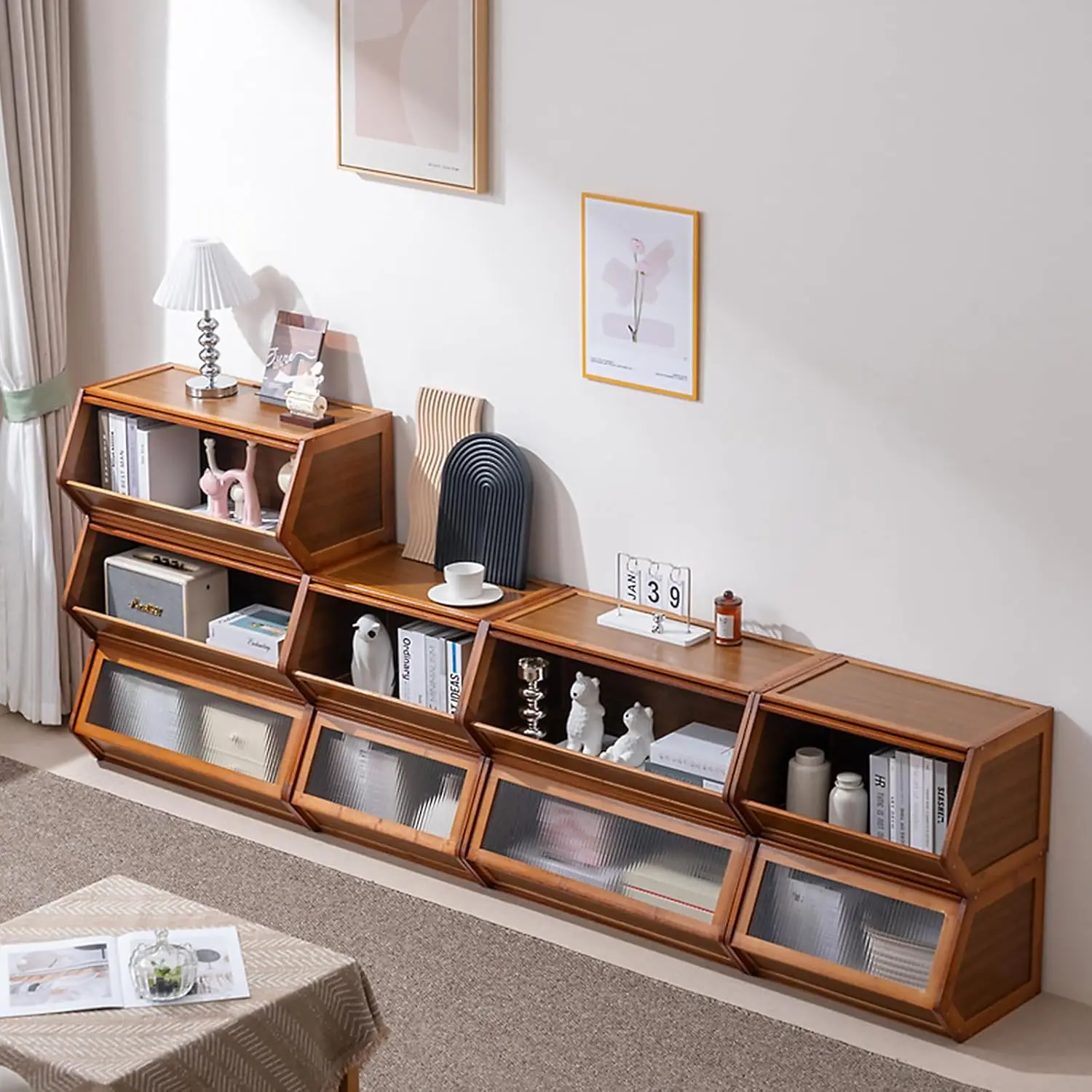 Vintage Bamboo Dresser: Rustic Multi-drawer Organizer for Bedroom/living Room/hallway image 6