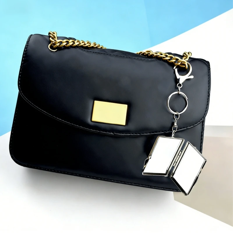 367C Fashionable Keychain Compact Mirror Featuring Double Sided Reflection Portable Size For Easy Touch Ups Gift