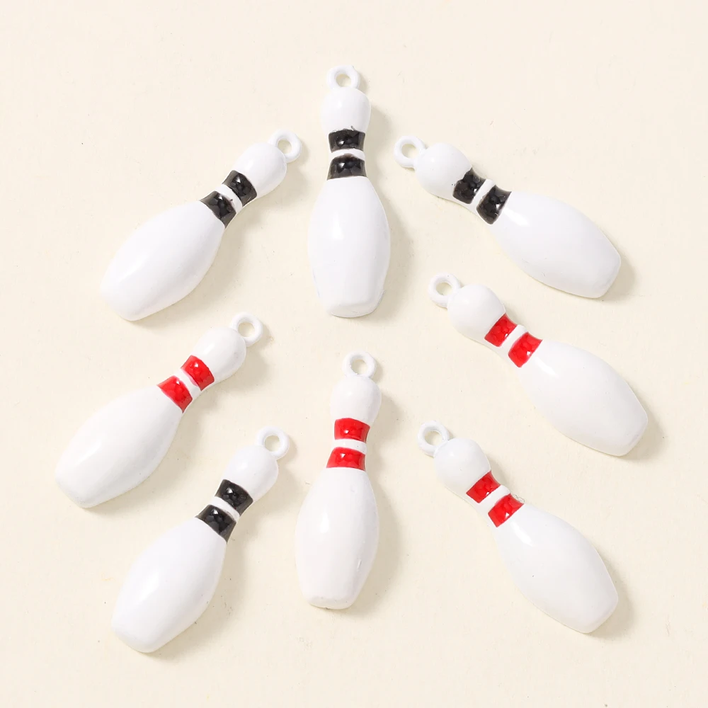 10 Stück Kawaii Cartoon Bowling Bowl Charms Anhänger für Ohrringe, Armbänder, DIY-Schmuckherstellung