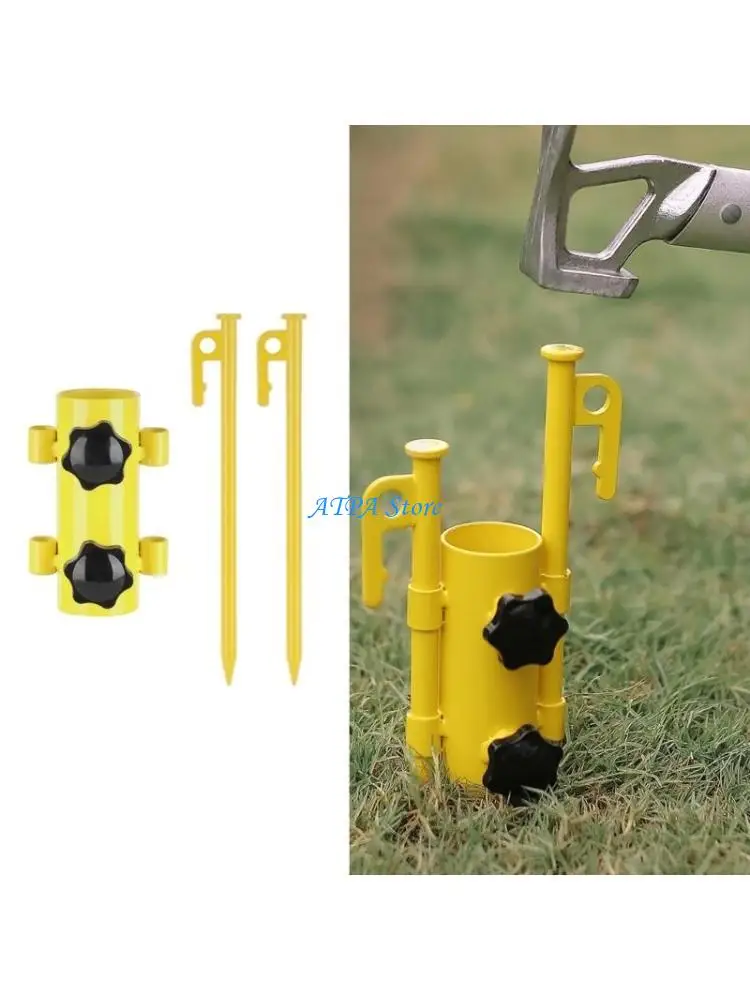 U13C Canopy Rod Fixed Tube Stand with Tent Pegs Outdoor Awning Rod Bracket Tent Holder Tube for Camping, Fishing, Hiking