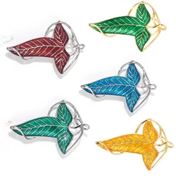 Movie The Lord of the Rings Brooch Elf Legolas Leaf Enamel Badge Creative Lapel Pin for Fans Cosplay Jewelry Accessories Gift