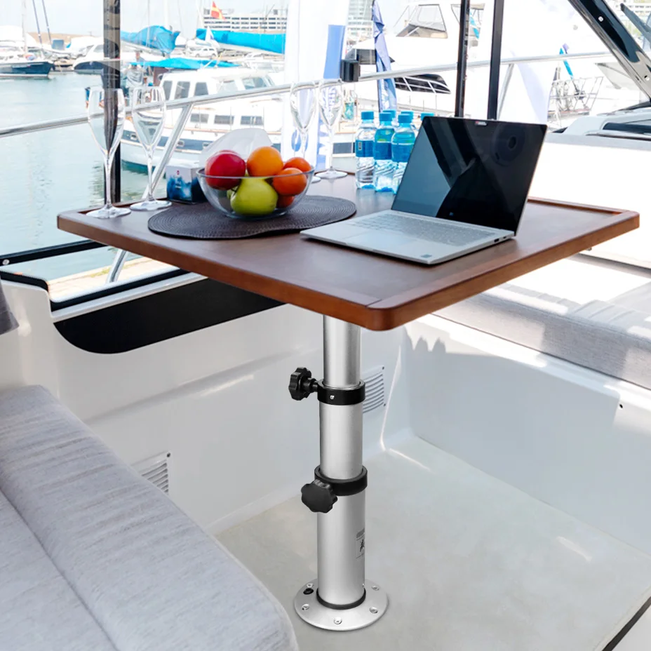 3단 텔레스코픽 RV 테이블 다리, 높이 조절 가능 42-75cm, 캠핑카, 보트, RV 및 요트에 적합