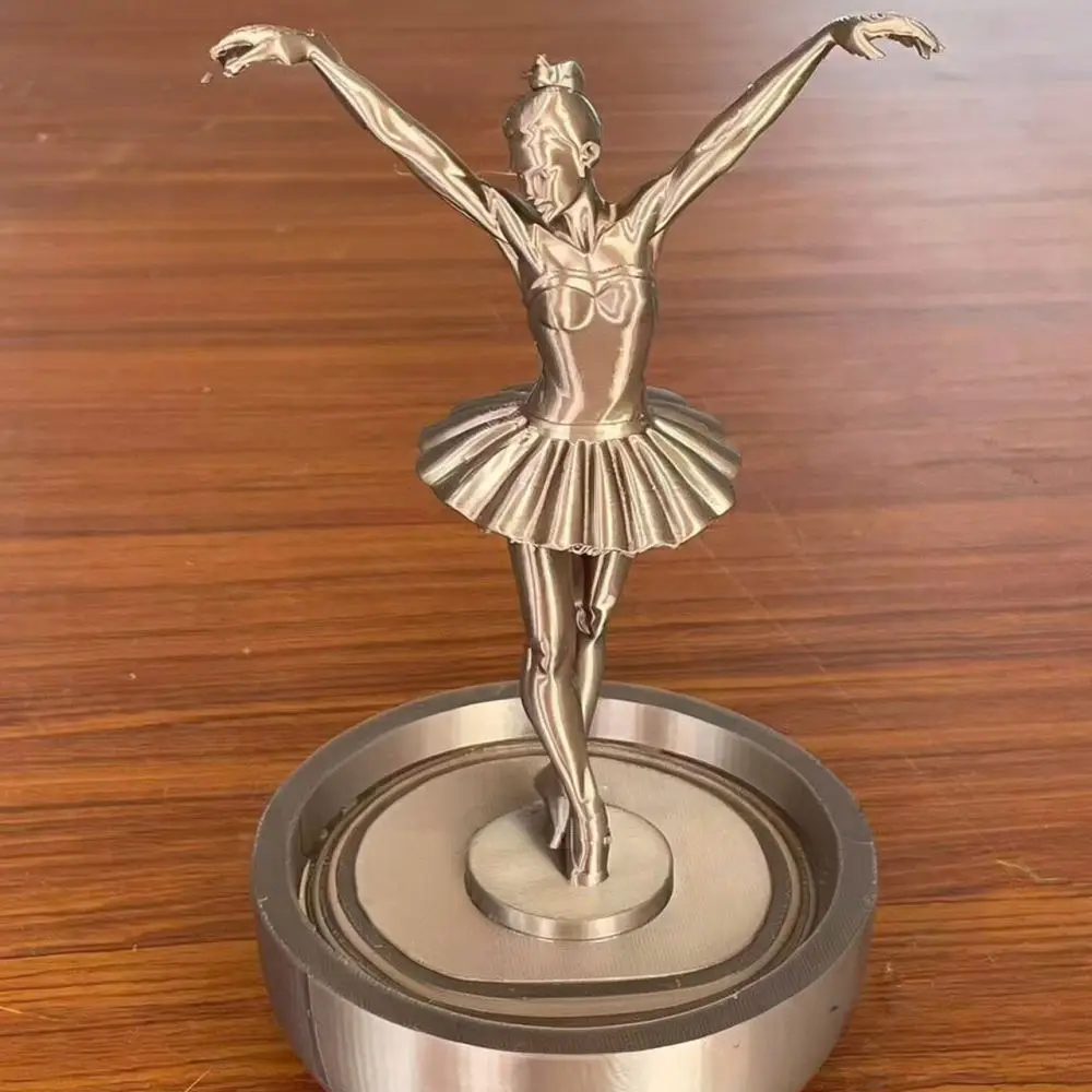 Exquisite Ballerina Water Fountain Desktop Decor 3D Printed Ornament Artistic Waterfall For Study Table Living Room