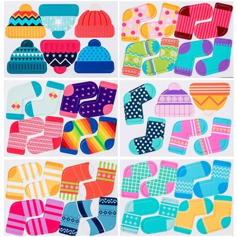 لعبة تحسين الذكاء لعبة تعليق الجوارب للأطفال الأولاد فوق 4 سنوات لعبة طاولة تعليق الملابس 15UB #4