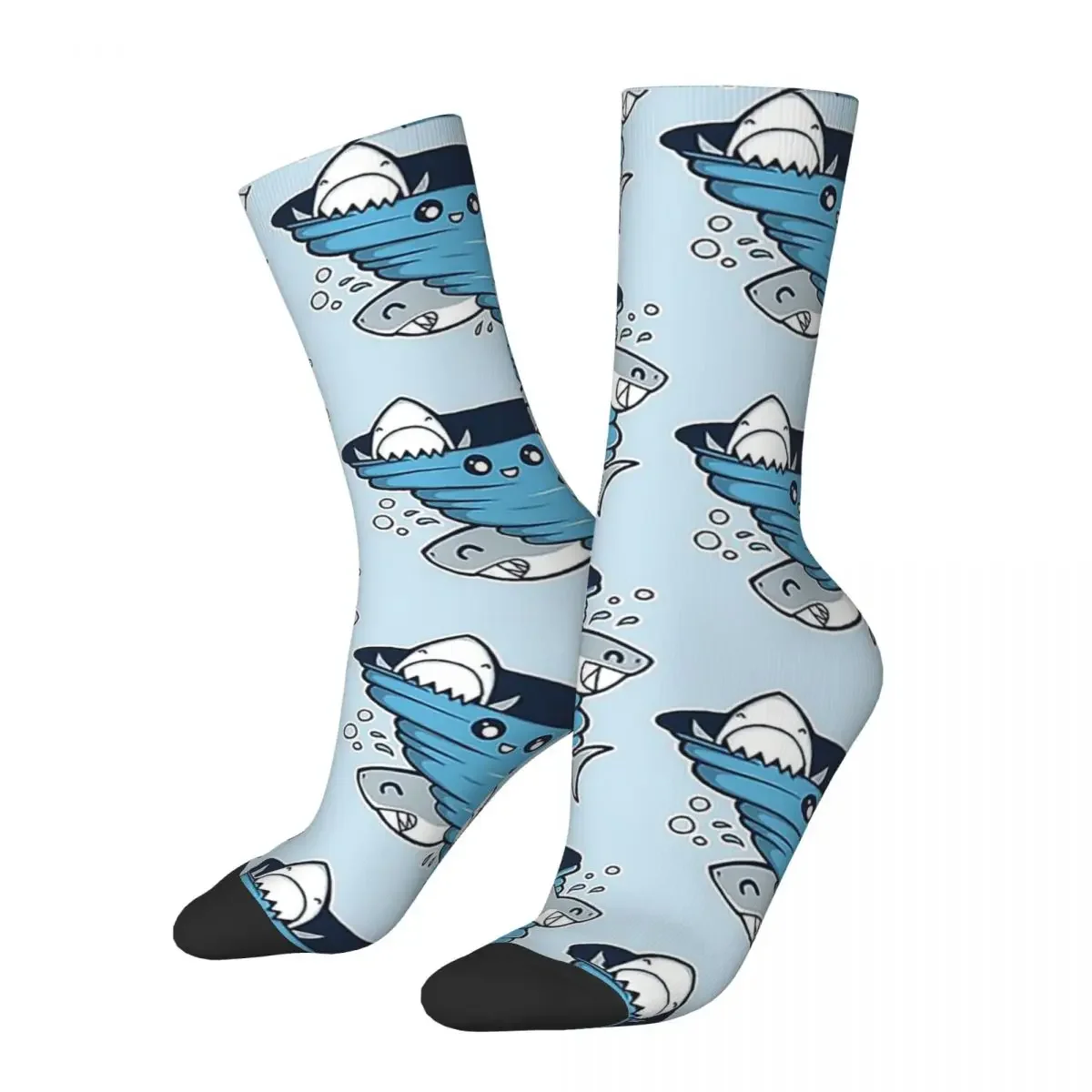 Cutenado - Cute Shark Tornado Socks Harajuku Sweat Absorbing Stockings All Season Long Socks Accessories for Man's Woman's Gifts