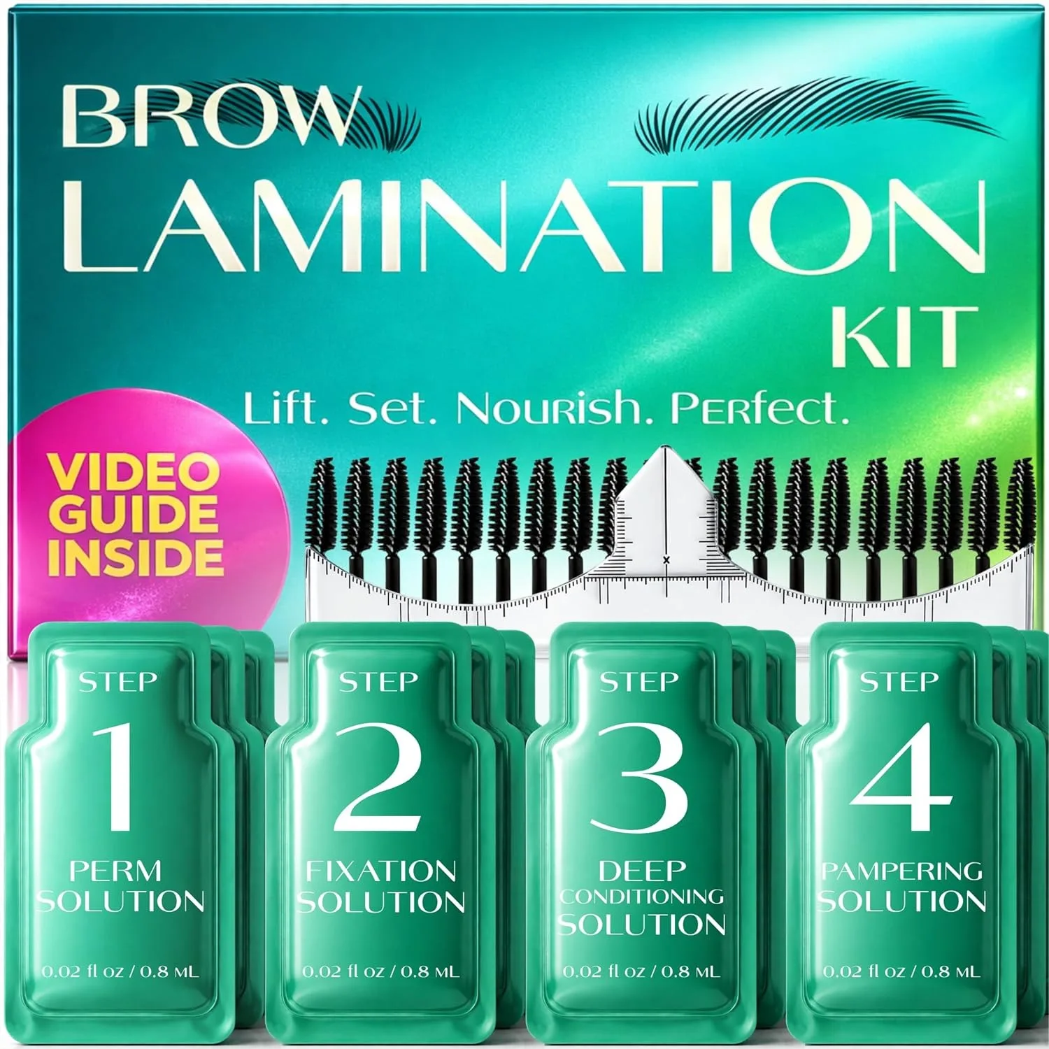 

Brow Lamination Kit DIY At Home, Professional 5-Step Eyebrow Lift & Perm Set for Women, Long Lasting Brow Shaping & Mapping