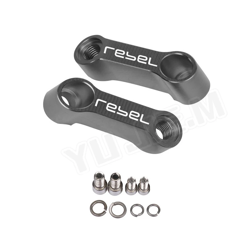 10mm 8mm Rearview Mirror Extend Motorcycle Accessories Mirrors Riser Extension Bracket For Rebel CMX300 CMX500 CMX1100
