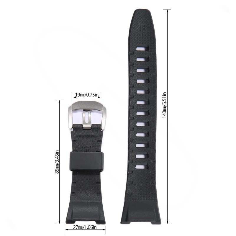 Watch Accessories For Casio Pathfinder Watch Strap PAW 1300 PRW 1300 PRG 110 Men\'s Replacemnet Watchband Sport Rubber Strap