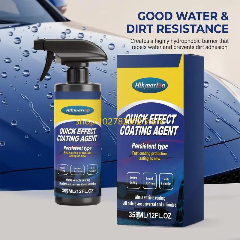 547B Vehicle Exterior Coating Agent 355ML Quick Effect Formula, Gloss Enhancing Water Beading for Car Paint and Motorcycle