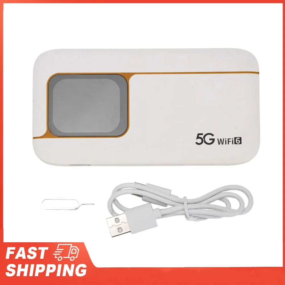 نقطة اتصال متنقلة 5G موبايل هوت سبوت راوتر واي فاي 6 عالية السرعة 2.01 بوصة فتحة للبطاقات Sim 7100mAh لأماكن العمل #1