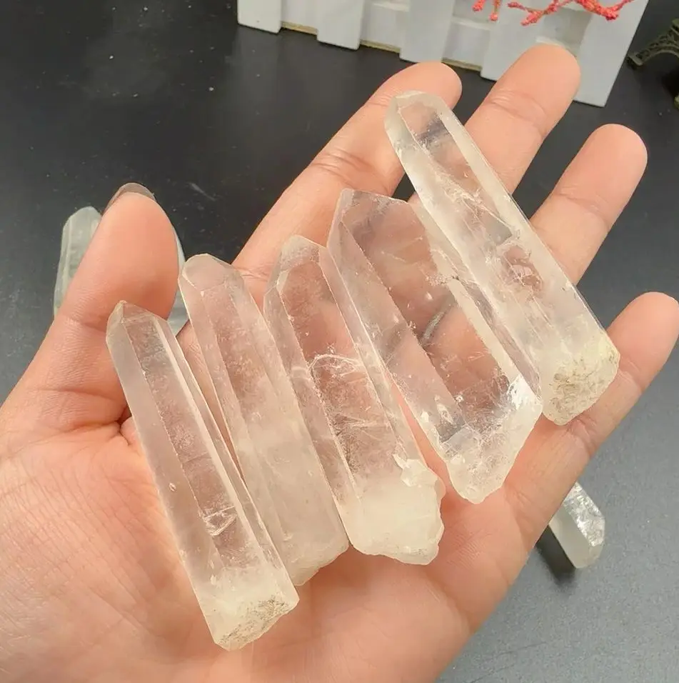 4-10cm Natural Clear Quartz Crystal, Clear Crystal Point,Free Standing Crystal,Imperfect Bulk White Quartz Degaussing Decoration