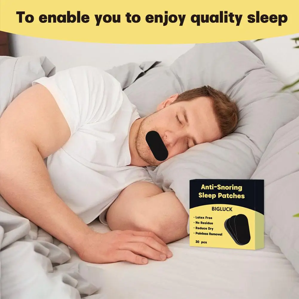 

30Pieces Anti-Snoring Mouth Breathing Tape Gentle For Better Nose To Improve Sleep Mouth Stickers For Snoring Lip Patch J5P4