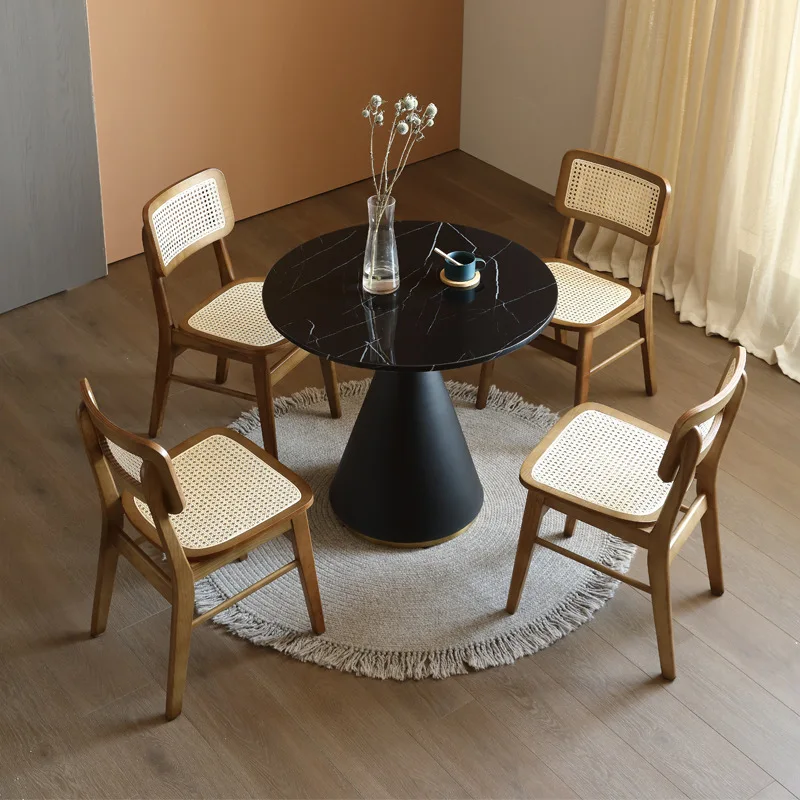 

Rock slab light luxury meeting guests to negotiate reception small round table and chair combination sales office simple