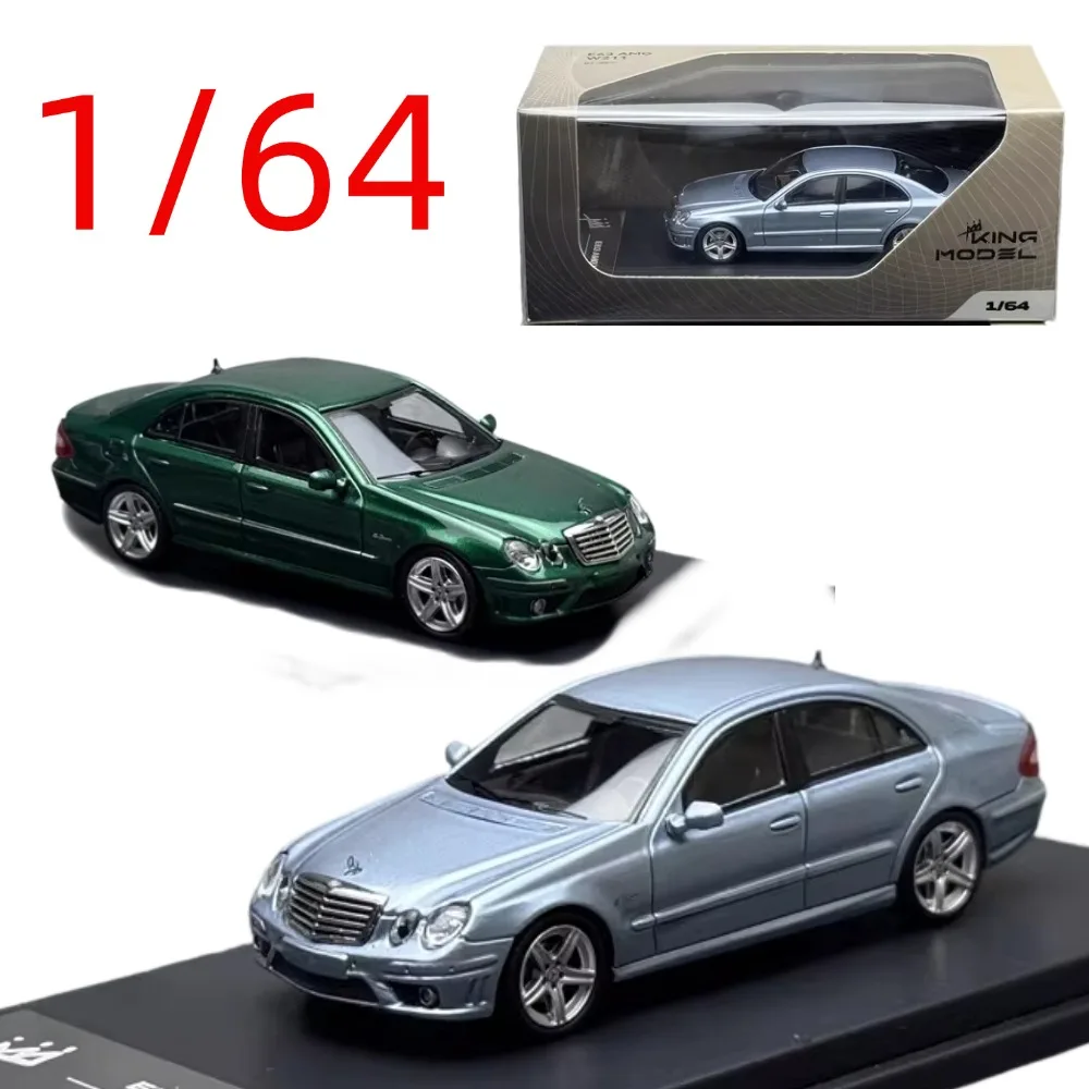 

Модель автомобиля KINGMODEL Diecast 1/64 Mercedes-Benz E63 AMG W211 Седан, литая под давлением, из сплава, игрушечная модель Ben AMG, подарки и игрушки для мальчиков
