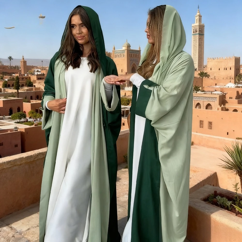 

Ид мусульманская Абая женские длинные платья-халат 2026 Джалабия Рамадан Марокко Дубай Абая Кафтан Ислам Повседневные платья Арабский кардиган