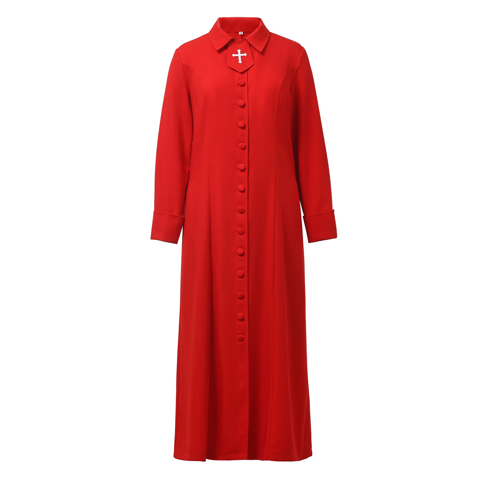 Women Church Cassock Dress Catholic Clergy Mass Pastor Costume