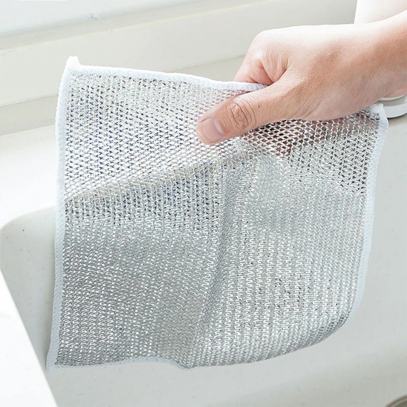 Kitchen Microfiber Dish Cloths Pot Pan Bowl Dish Cleaning Scrubber for Pans Or Pots Countertops Home Kitchen Cleaning Supplies