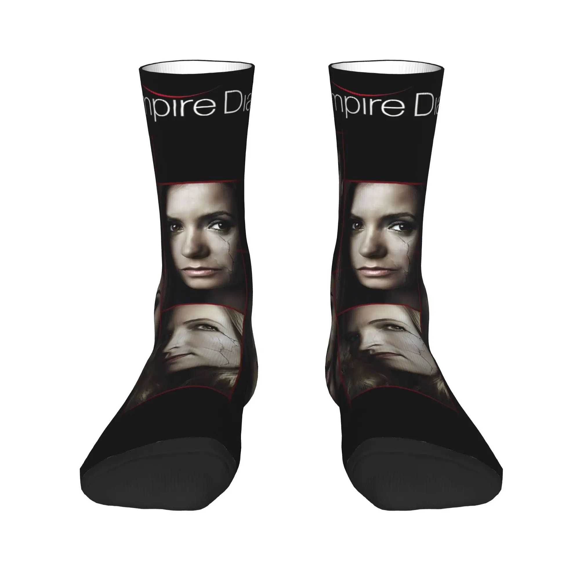 The Vampire Diaries Damon Salvatore Socks  Fashion Stockings Unisex Men Medium Soft Running Socks Autumn Graphic Anti Slip Socks