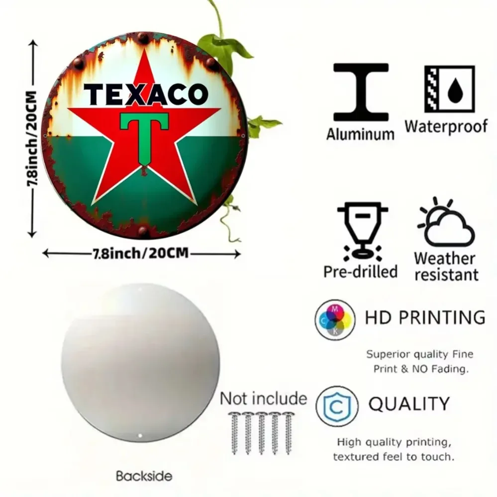 فن معدني ساحر ومذهل من Texaco Star Vintage: يجب أن يكون لديك لتزيين المنازل والمكاتب والغرف مع ذوق عتيق