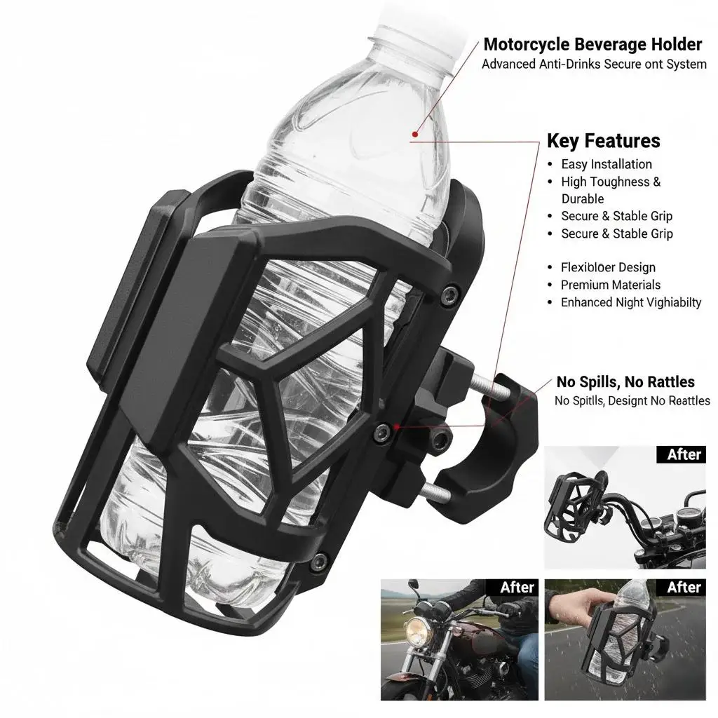 دراجة نارية كأس الماء حامل لياماها YZF R15 V2 V3 ABS 2009-2020 جودة عالية دراجة نارية موضة حامل كأس الماء #6