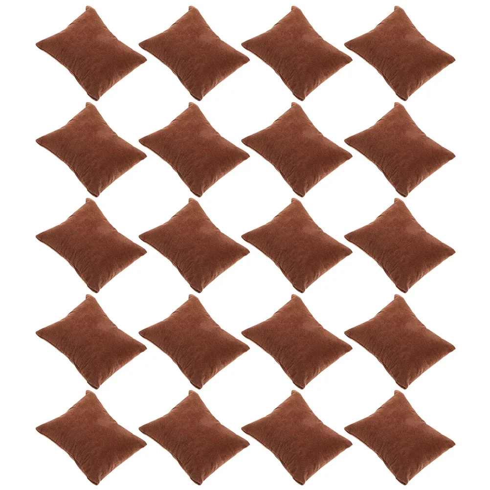 

20pcs Watch Box Small Pillow Brown 7 5x8 5cm Watch Display Cushions Jewelry Holder Storage Pillows for Bracelets
