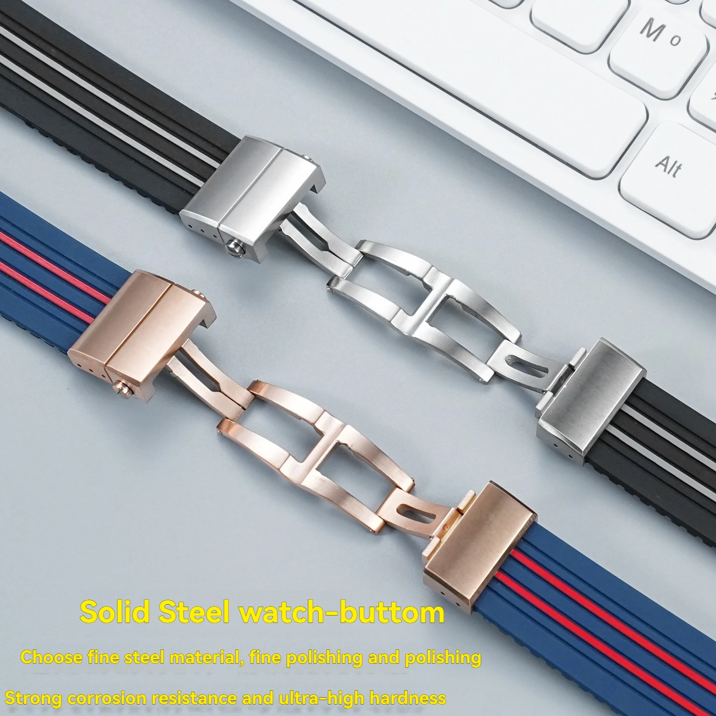 22 مللي متر منحني سيليكون حزام ل أثينا 263 الغوص الإبحار أوليس ناردين المطاط مقاوم للماء الرياضة سوار حزام الساعات مع أدوات