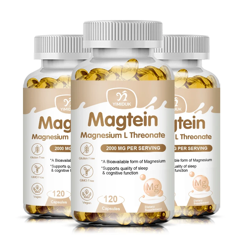 Magnesium L Threonate Capsules  – High Absorption Supplement – Bioavailable Form for Sleep and Cognitive Function Support