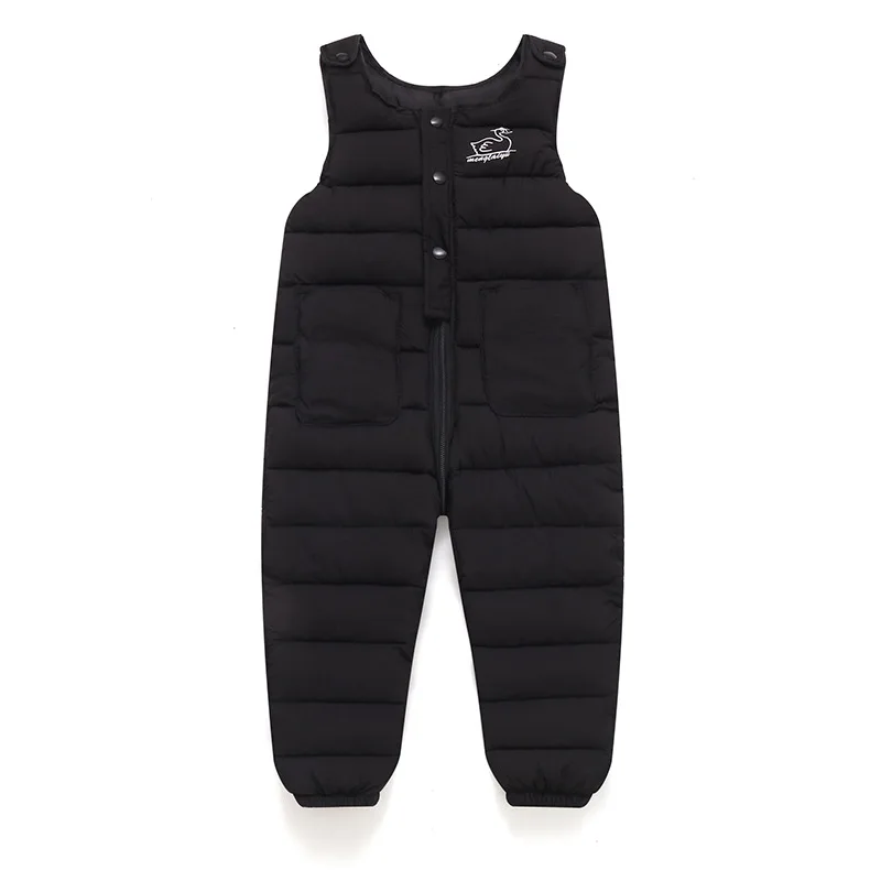 2023 Winter Baby Jungen Overalls Herbst Mädchen dicke Hosen Baby Mädchen warmen Overall Outdoor Jogging hose Kinder Ski Down Overalls