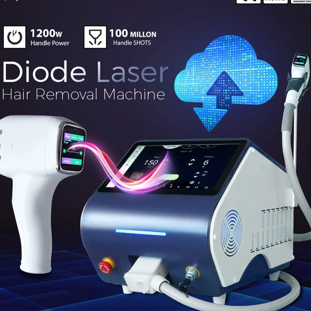 2024 Titanium Cooling 755 808 1064 NM 3 Wavelength Hair Removal Diode Laser Permanent Painless Freezing Point Depilation Machine