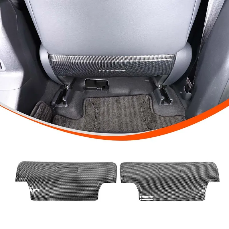 

For 24+ Toyota Land Cruiser Prado seat back anti-kick panels ABS carbon fiber pattern car modification accessories 2-piece set