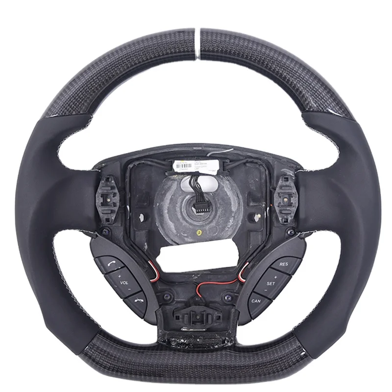 Línea de ubicación roja del volante de fibra de carbono de la fábrica de venta caliente para Aston Martin