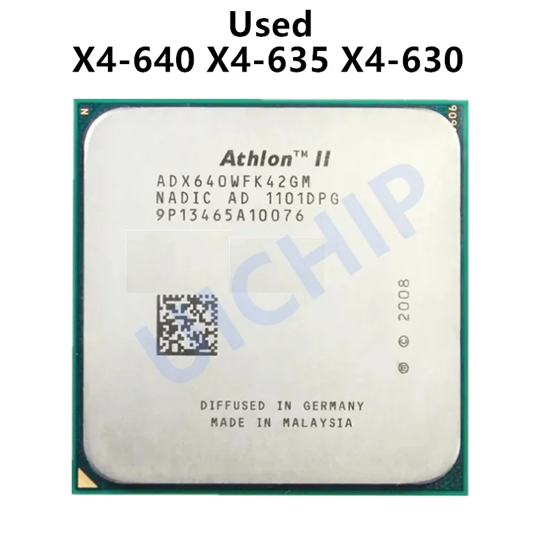 100% Original  Athlon II X4 630 X4-630 2.8GHz Quad-Core CPU Processor ADX630WFK42GI x4-635 X4 635 X4-640 X4 640 Socket AM3+