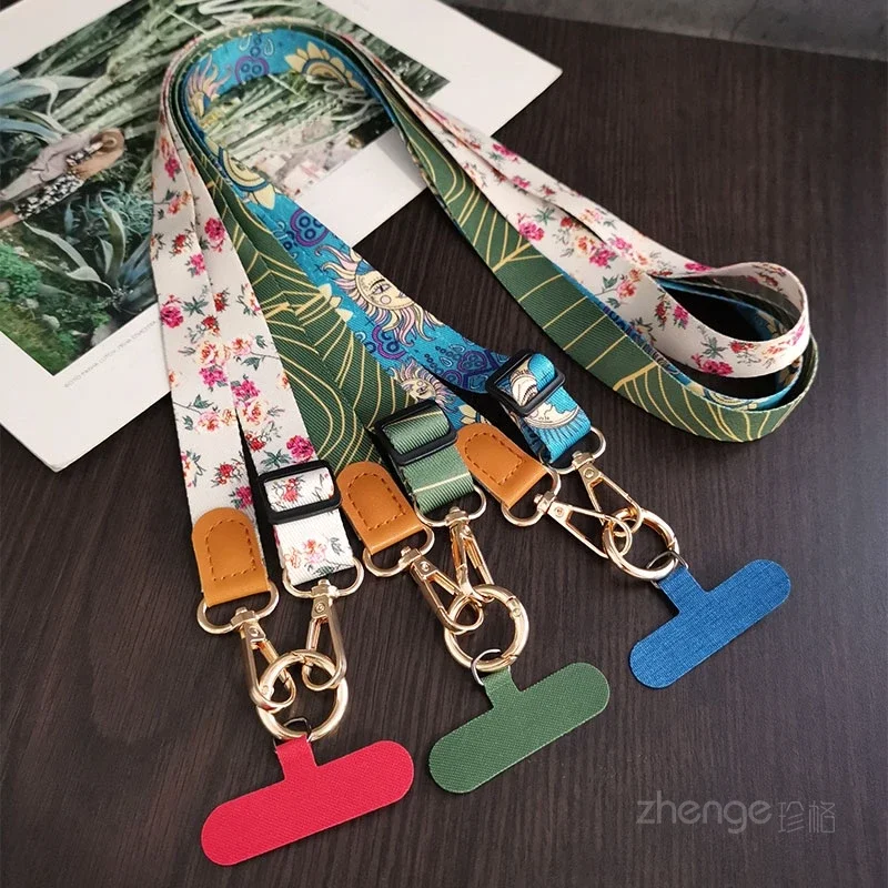 

Минимально окрашенный тканый длинный чехол для телефона на шее, универсальный, регулируемая длина, съемный ремешок с защитой от потери.