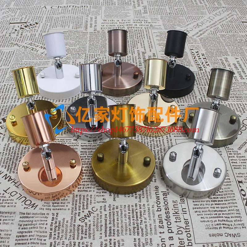 

1 Set E27 Vintage Lamp Socket Rotating Light Holder 180 Degree Adjustable Wall Ceiling Heat Resistant Durable Iron Universal
