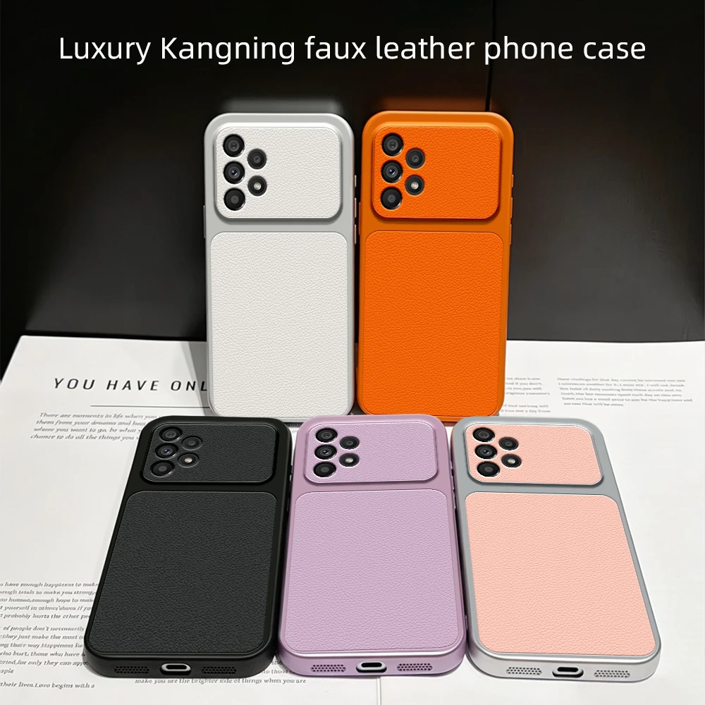 For Samsung Galaxy A53 Phone Case Samsung A53 5G Case PU Lambskin Leather Frosted Shockproof protective shell Back Cover