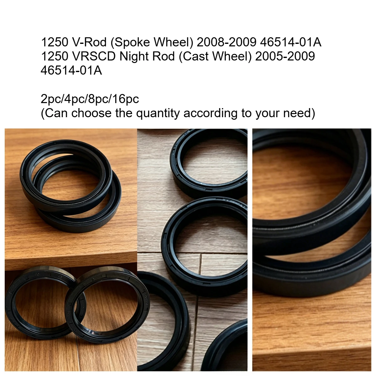 

48x60x10 48*60*10 Front Fork Oil Seal Retainers For HAR/LEY DAVI/DSON 1250 V-Rod (Spoke Wheel) 1250 VRSCD Night Rod (Cast Wheel)