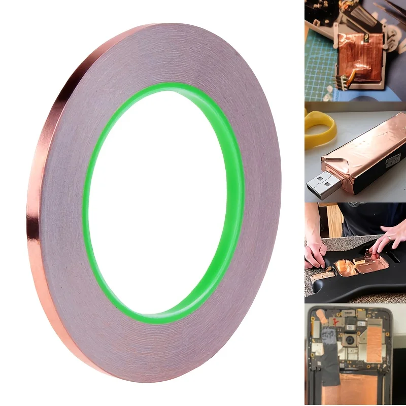 3 rolls  Double-Sided Aluminum Foil Tape for Guitar Electronics, Electrical Repair & Soldering, DIY Craft, Stained Glass