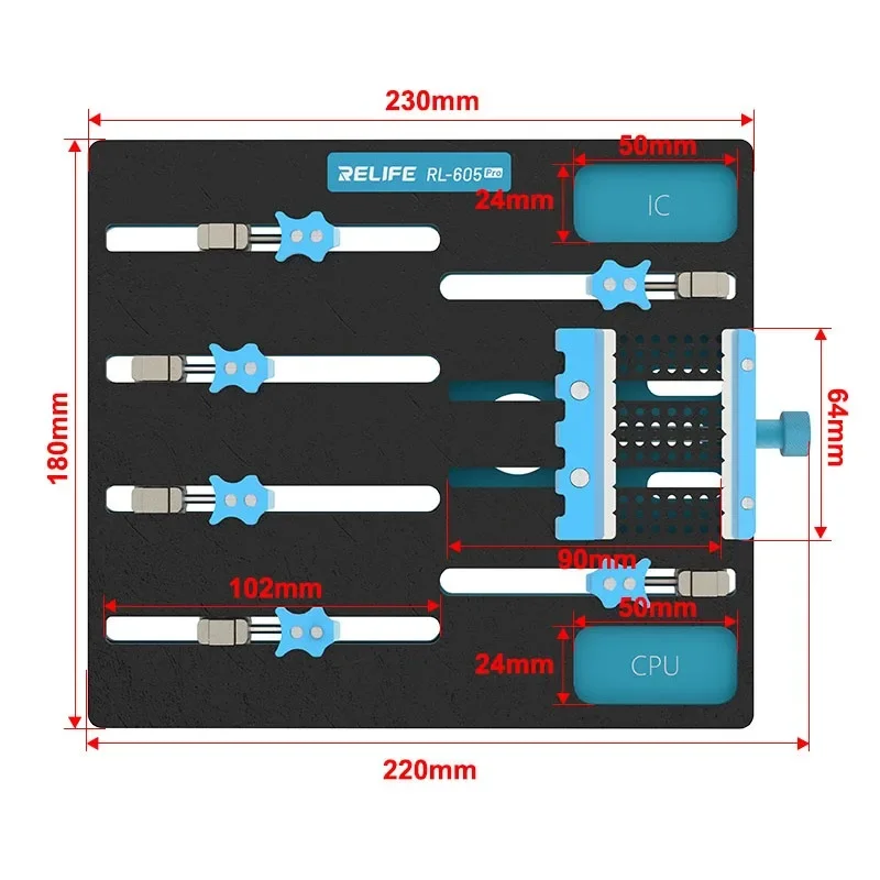 RELIFE RL-605 PRO Motherboard Chip Universal Fixture Laptop CPU Harddisk IC Chip Motherboard Jig Board Holder Repair Tools